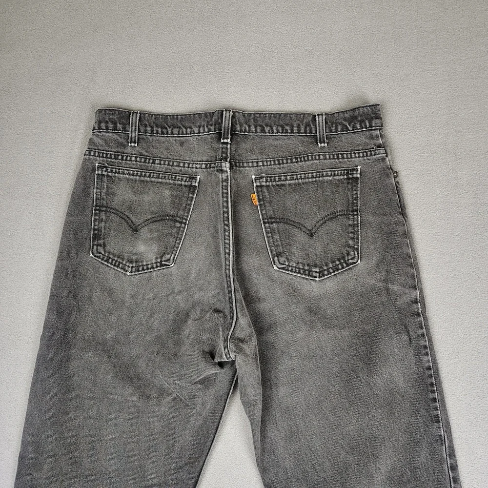 Vintage Levis Orange Tab 550 Jeans Men 36x31 Black USA Made 90s Taper Leg Grunge
